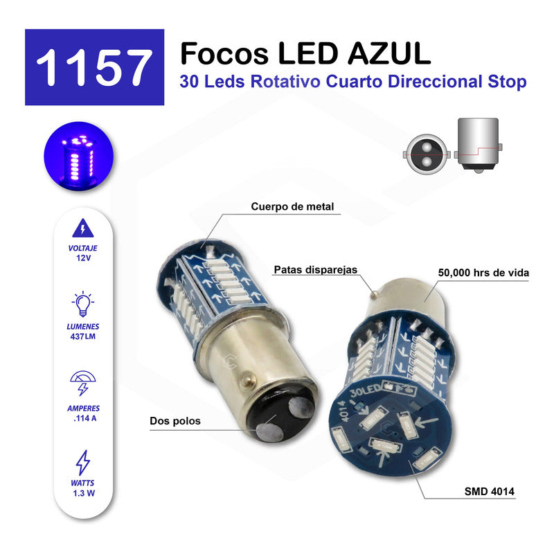 2 Focos Calavera 1157 1156 3157 7440 7443 30 Led Estrobo 12v