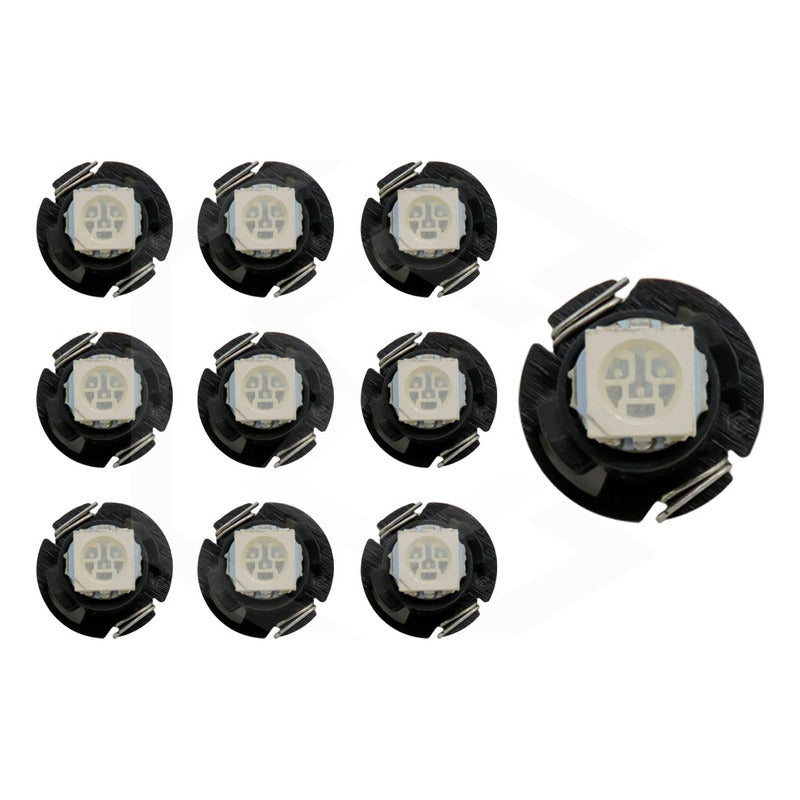 Kit 10 Focos Led T3 T4.2 T4.7 Clúster Para Tablero Fija 12v