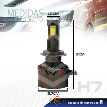 2 Focos 30 Leds H7 Ventilador Alta O Baja 36000lm 95w 9-36v H7