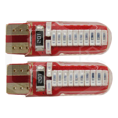 Par De Focos De Pellizco T10 W5w 24 Leds Canbus 12v Fijo