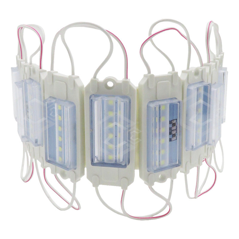 10 Módulo Rect 6led Mz-65 Alta Intensidad Color A Elegir 12v
