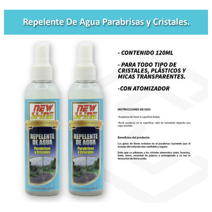 3 Repelente De Agua Para Cristales Parabrisas Y Micas
