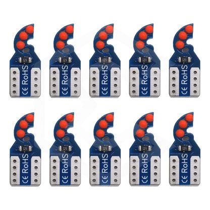 Kit De 10 Focos De Pellizco T10 6  Leds Cob Alta Potencia