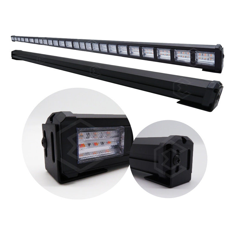 Barra 432 Led 19 Funciones 24 Módulos Bicolor Estrobo 12-24v