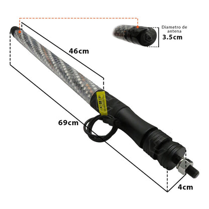 Antenas Led Rgb Bazooka Bluetooth App Rzr Can Am Atv 73cm