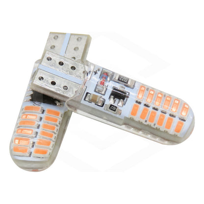Par De Focos De Pellizco 24 Leds Canbus Fijo+estrobo 12v