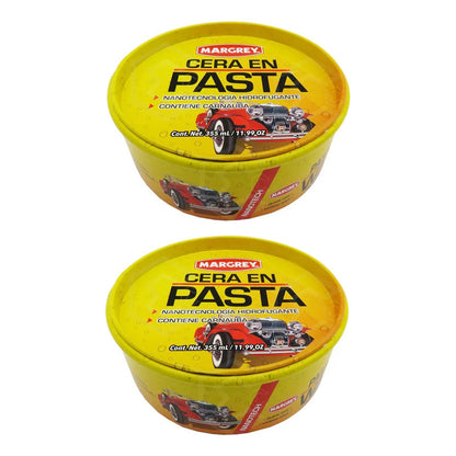 2cera Para Carro En Pasta Automotriz Margrey 355 Ml Carnauba