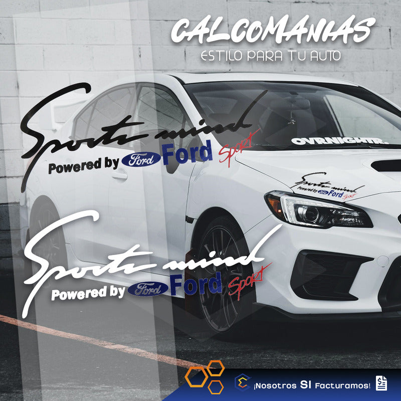 Calcomanía Sport Mind Ford Sticker Vinil Auto Moto 25cmx10cm