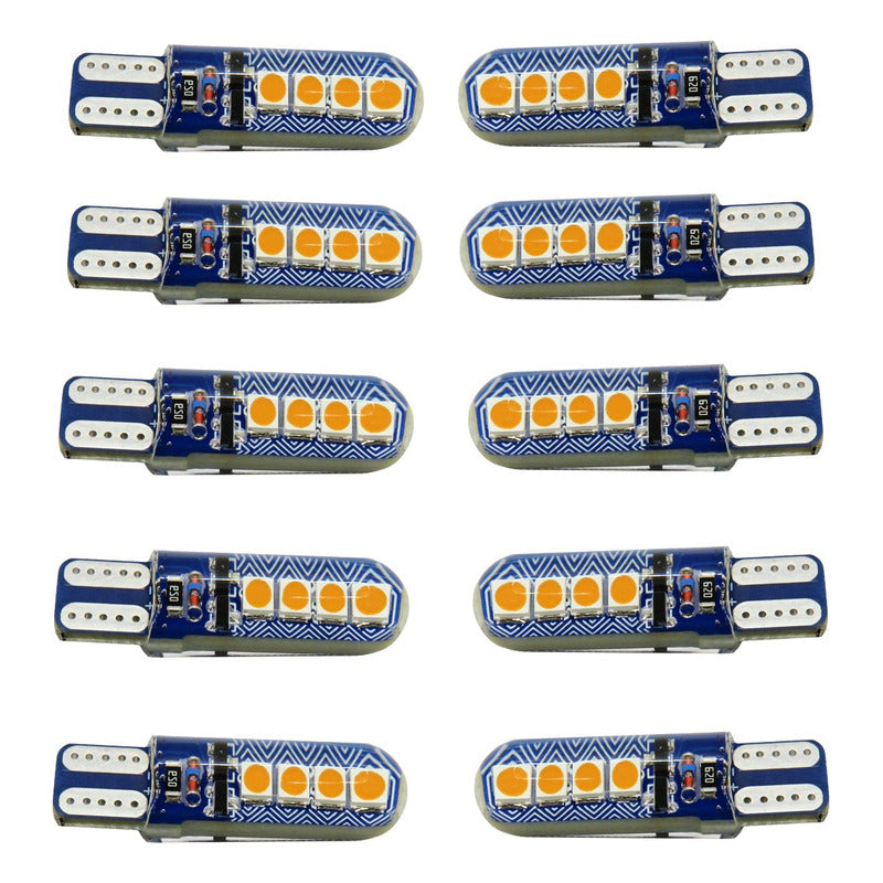 Kit 10 Focos Pellizco T10 8 Led Codigos 3 Funciones 12v T
