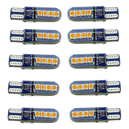 Kit 10 Focos Pellizco T10 8 Led Codigos 3 Funciones 12v T