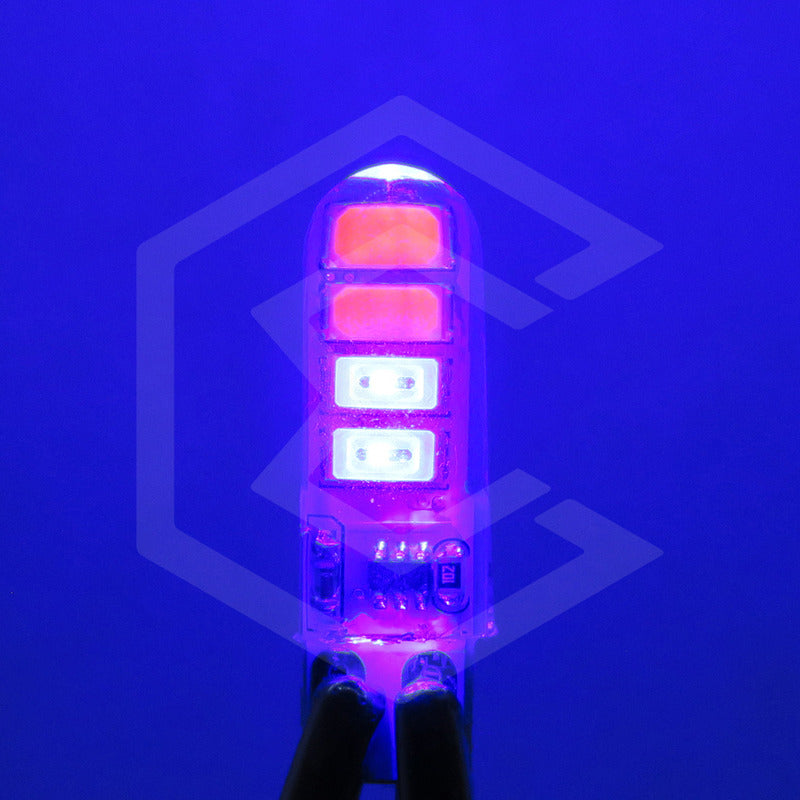 Par De Focos De Pellizco T10 8 Leds Estrobo En Codigo 12v