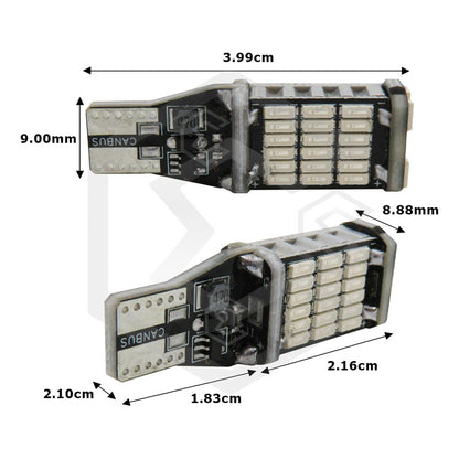 10pzs Focos Led T15 W16w Canbus 45 Smd 4014 1800lm Auto 12v