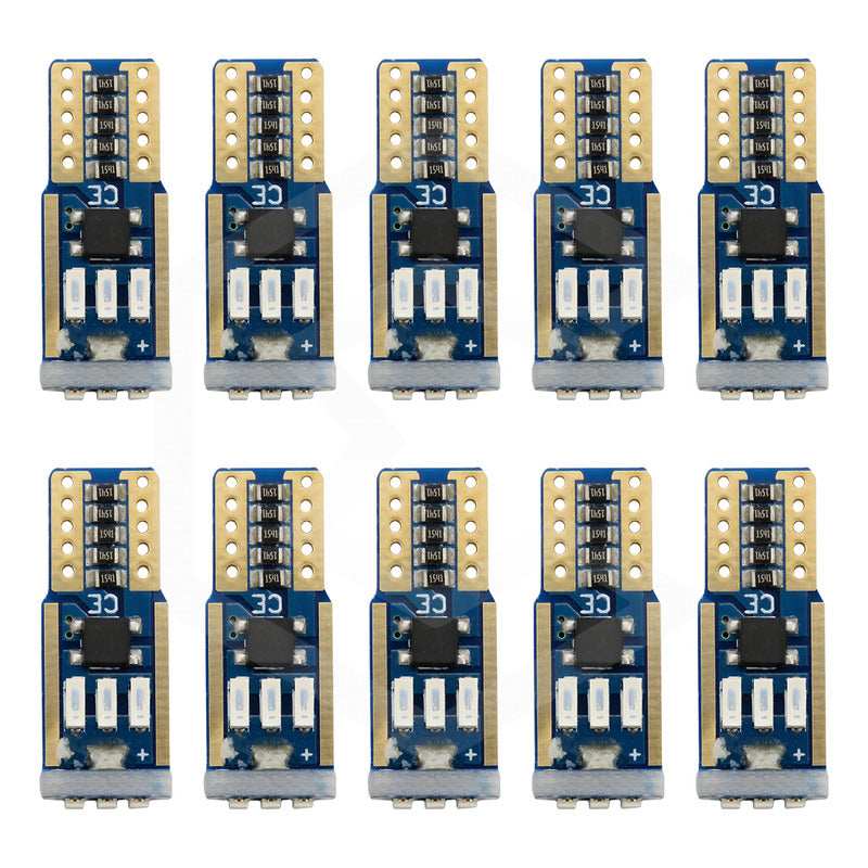 Kit 10 Focos De Pellizco T10 9 Leds Canbus No Error 4014 12v