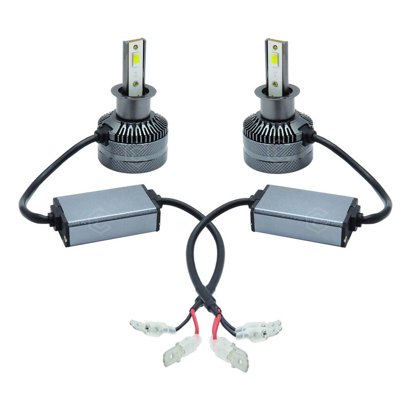 Kit Focos H3 12 Leds Csp 9-30v 27w Reales Alta Baja 8000lm H3