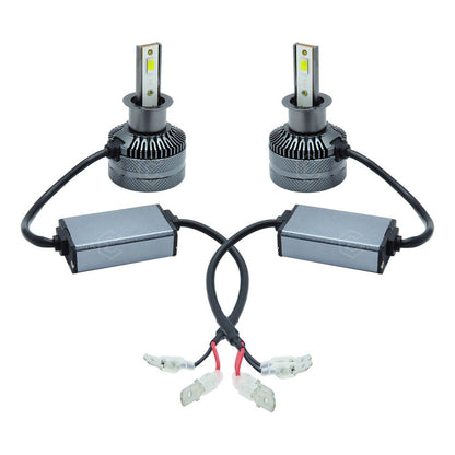 Kit Focos H3 12 Leds Csp 9-30v 27w Reales Alta Baja 8000lm H3
