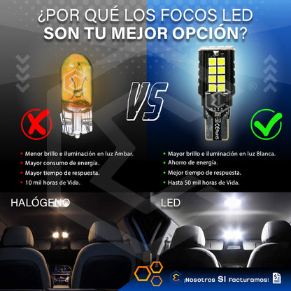 Par Focos De Pellizco 20 Led T10 T15 Canbus 10-18v .4w 600lm