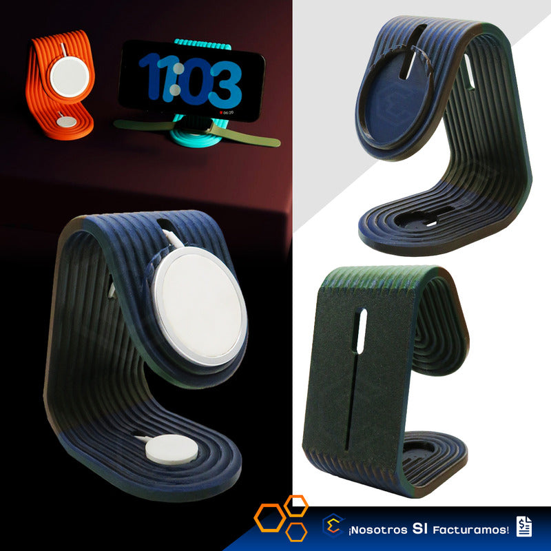 Base Soporte De Carga Para iPhone Y Apple Watch Impresión 3d