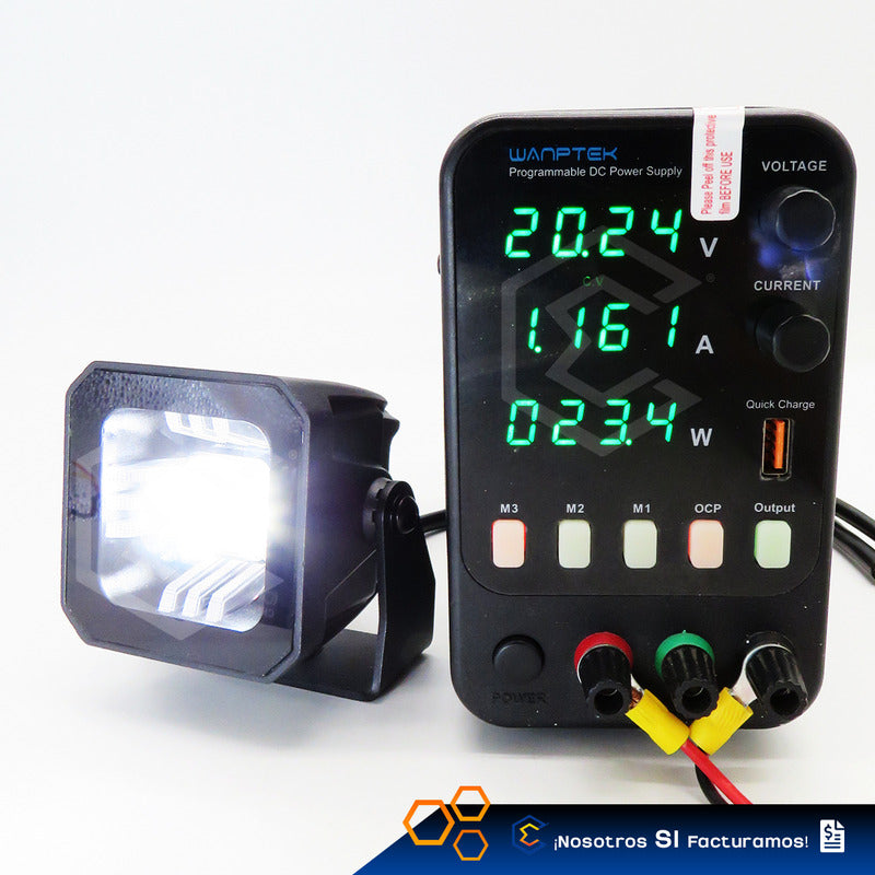 Par De Faros 25 Leds Cuadrado 3 Funciones Rojo 30000lm 9-30v