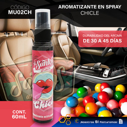 2 Aromatizante Botella Spray Liquido 60ml Auto Casa Ambiente