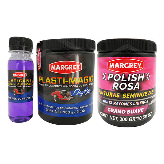 Plastilina Plasti Magic 100 Gr Polish 300 Gr Margrey Rosa