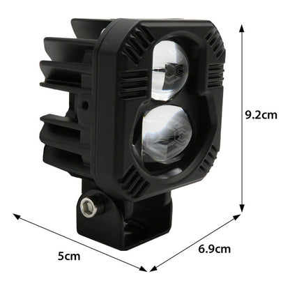 Faros Cuadrados Blanco/ámbar Fijo 15 Led 30w 6500lm 12-24v