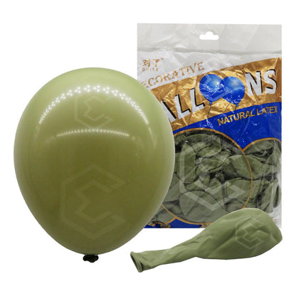 Bolsa 100 Globos Verde Oscuro Brillo #10 Fiestas Bodas Latex Verde