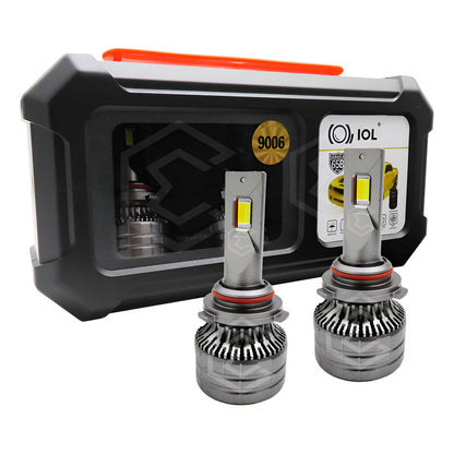 Kit 2 Focos 9006 12 Led Alta Baja Tricolor Control Nitrogeno 9006