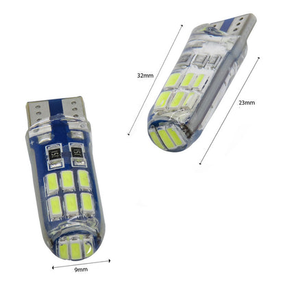 Kit De 10 Focos De Pellizco T10 15 Leds Encapsulado 3014 12v
