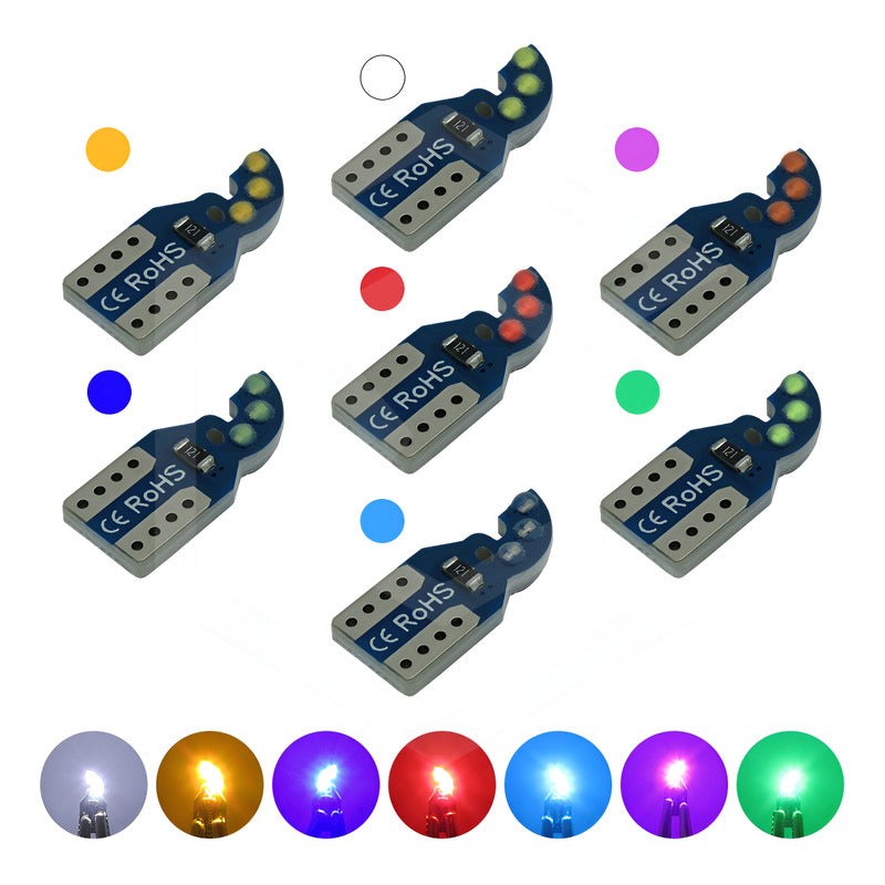 Kit De 10 Focos De Pellizco T10 6  Leds Cob Alta Potencia