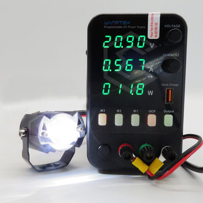 Par De Faros 6 Leds Con Lupa Bicolor 3 Funciones 11w 12-24v
