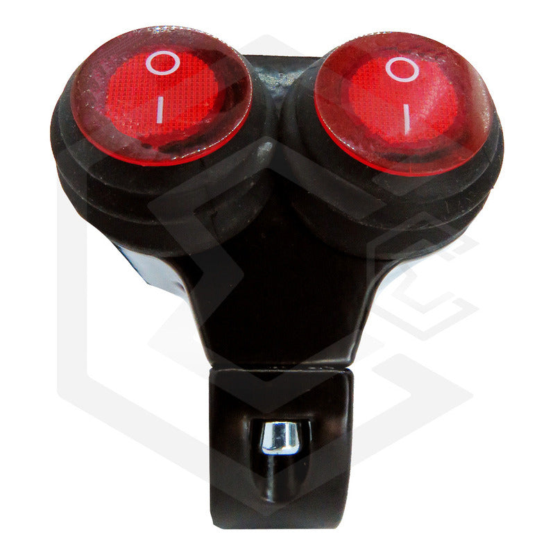 Switch Para Moto Doble Interruptor Para Luces Con Luz 1 Paso