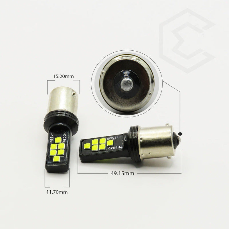 2 Focos 12 Led Canbus Cuarto Stop 12-24v 1156 57 3157  7507