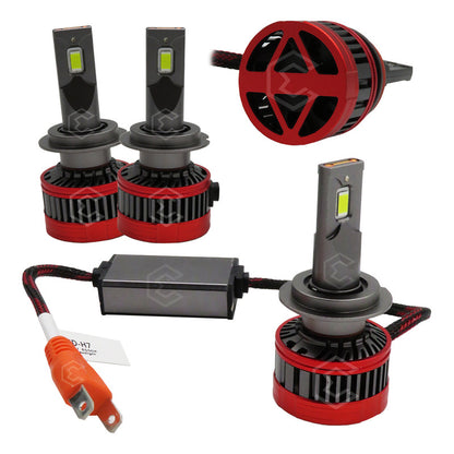 Kit 2 Focos Led H7 Csp Canbus Ventilador Alta Baja 16000lm H7