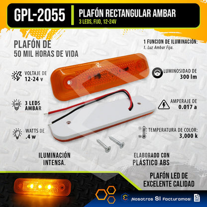 10 Plafón Cuarto Direccional Lateral Led Alta Intensidad 24v