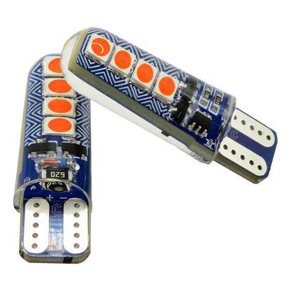 Par Focos De Pellizco T10 8 Led Codigo 3 Funciones 12v