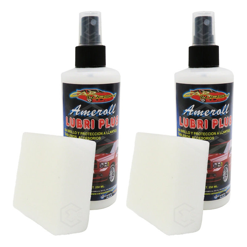 2 Ameroll Abrillantador Protección Llanta Tablero Hule 250ml Blanco