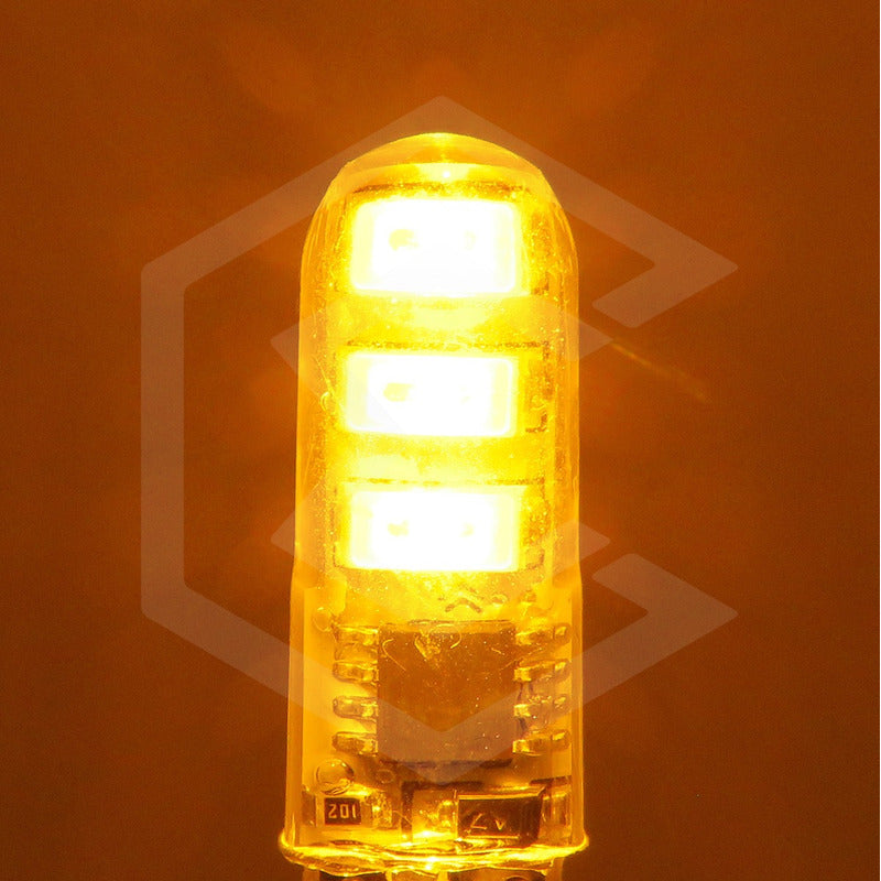 Kit 10 Focos Pellizco Gel T10 Fijo + Estrobo 6 Leds Canbus