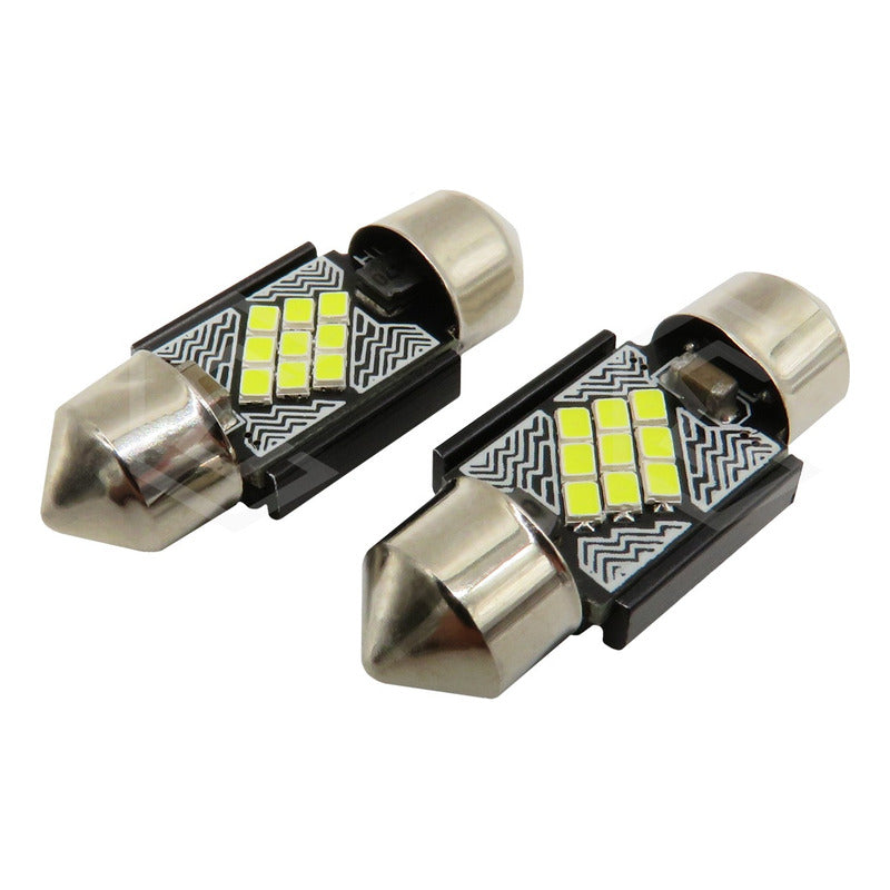 2 Focos 12 Led Canbus C10w Festoon Fusible Interior 12/24v