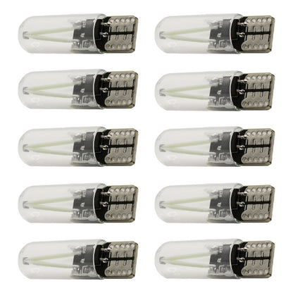 Kit 10 Foco De Pellizco Led Cob Vidrio Filamento Canbus T10