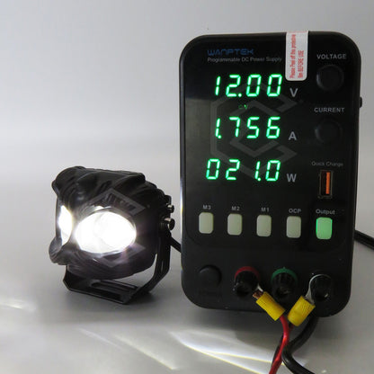 Par De Faros 12 Leds 2 Lupas Bicolor Fijo Estrobo 21w 9-60v