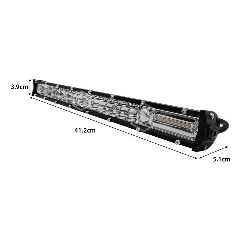 Barra Slim 100 Hiperled 16'' Blanco-ambar 5 Funciones 12-24v