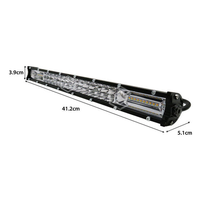 Barra Slim 100 Hiperled 16'' Blanco-ambar 5 Funciones 12-24v