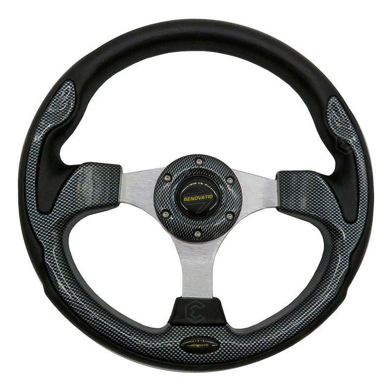 Volante Deportivo Universal De Metal Con Acabado Gloss 32cm