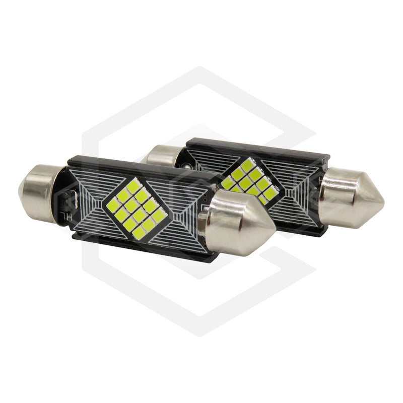 10 Focos 12 Led Canbus C10w Festoon Fusible Interior 12/24v