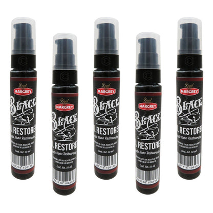5 Restaurador De Plasticos Negros Oil Restorer 50ml Margrey