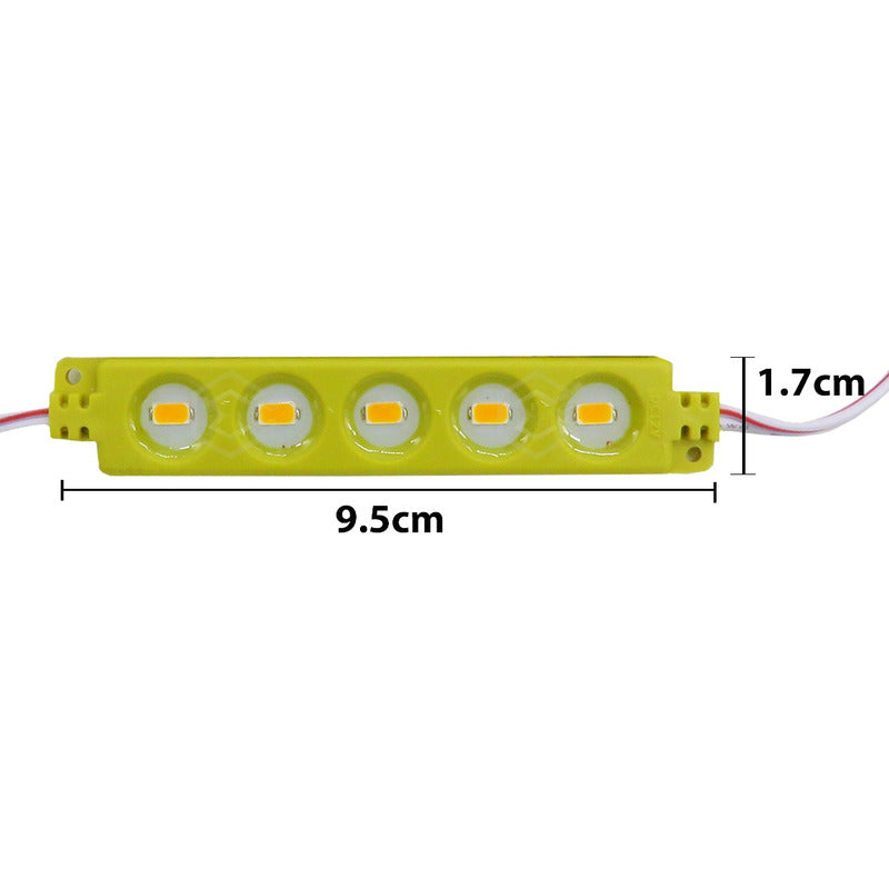 10 Modulos De 5 Leds 5630 Hiper Led Ip65 Contra Agua Color