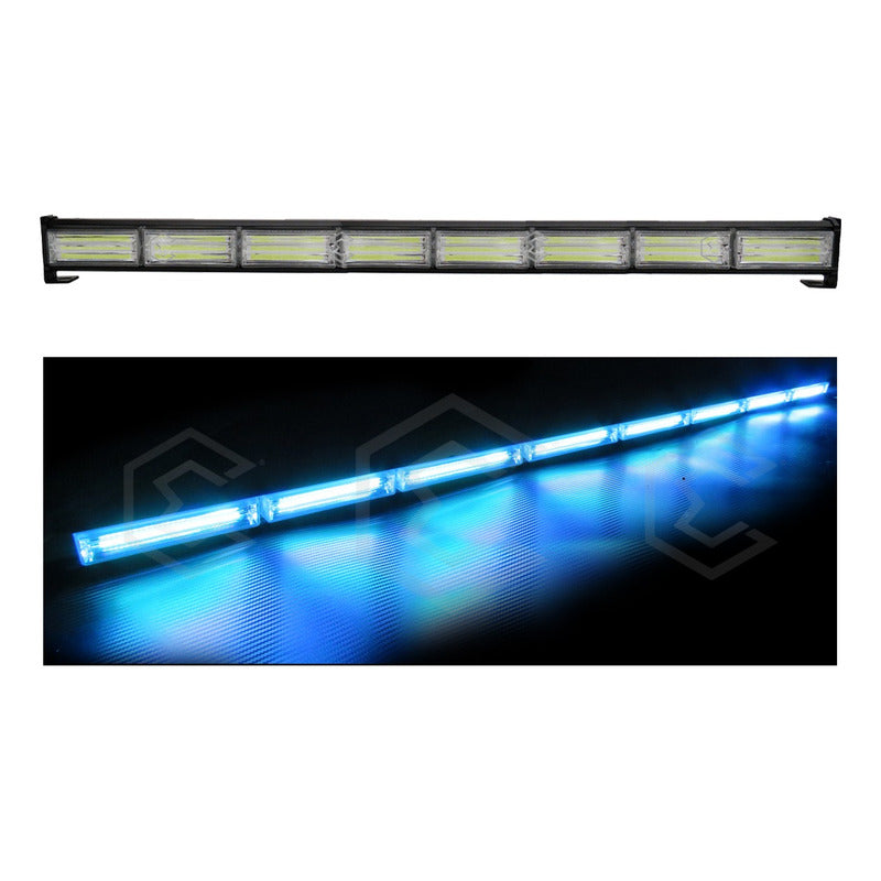 Barra Torreta Led Cob 8 Módulos Estrobo Código 16 Funciones