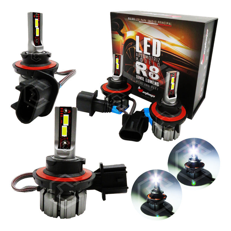 Kit Focos 24led H13 Alta Y Baja Plug And Play 10000lm 12-24v H13