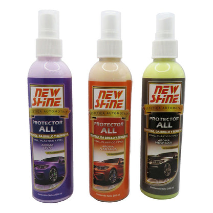 5 Protector All Brillo Renueva Vinil Plastico Piel Aromas