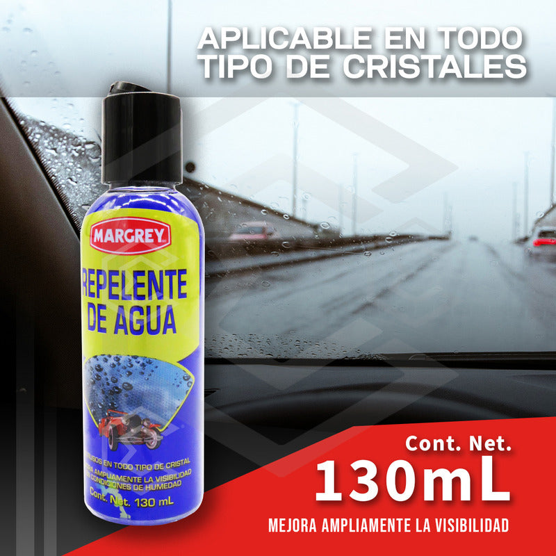 12 Repelente Agua Multiuso Cristales Parabrisas Mica Margrey